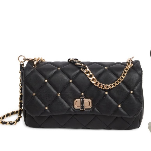 BADGLEY MISCHKA Crossbody W / Diamond quilted & studs on cover - Picture 2 of 8